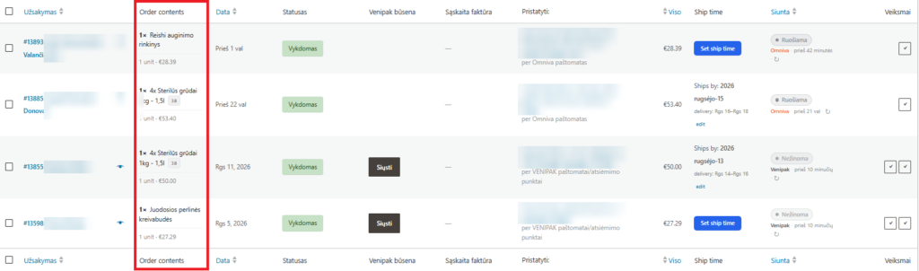 Woocomerce plugin order continents